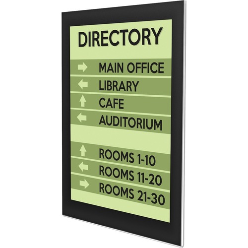 Deflecto Superior Image Sign Holder - 8.50" (215.90 mm) x 11" (279.40 mm) x - 1 Each - Clear, Black = DEF68775