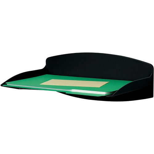 Fellowes Partition Additions™ Letter Tray - 5" Height x 12.5" Width x 9.3" Depth - Dark Graphite - Plastic - 1 Each