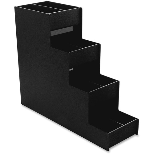 Vertiflex Narrow Condiment Organizer - 8 Compartment(s) - 4 Divider(s) - 15.9" Height x 6" Width x 19" Depth - Black - 1 Each