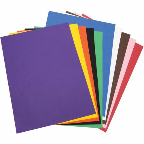 Tru-Ray Heavyweight Construction Paper - 0.50"Height x 24"Width x 18"Length - 50 / Pack - Assorted - Sulphite