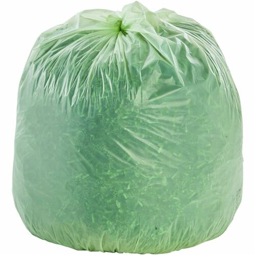 Stout EcoSafe Trash Bags - 13 gal Capacity - 24" Width x 30" Length - 0.85 mil (22 Micron) Thickness - Green - 45/Carton