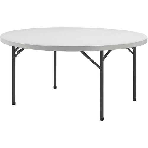 Lorell Ultra-Lite Banquet Folding Table - For - Table TopRound Top - 700 lb Capacity x 60" Table Top Diameter - 29.25" Height - Gray - 1 Each