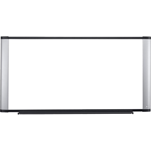 3M Premium Porcelain Magnetic Dry-erase Boards - 96" (8 ft) Width x 48" (4 ft) Height - White Porcelain Steel Surface - Silver Aluminum Frame - Rectangle - Magnetic - 1 / Each