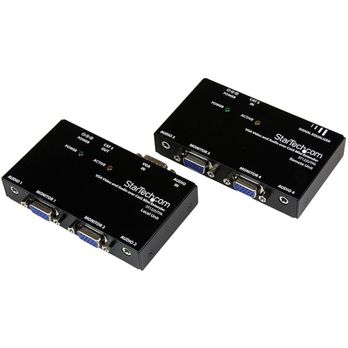 StarTech.com VGA Video Extender over Cat 5 with Audio - Extend and distribute a VGA signal and the accompanying audio to a remote display over Cat5 cable - vga extender - vga video extender over cat5 - vga monitor extender - vga over cat5 - vga over utp