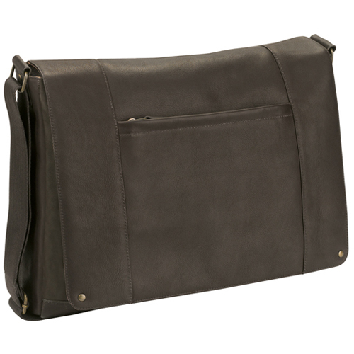 Solo Vintage 16" Leather Messenger - Messenger - Handle, Shoulder Strap16" Screen Support - 13" x 16" x 4.5" - Leather