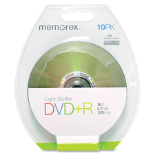 Memorex DVD Recordable Media - DVD+R - 16x - 4.70 GB - 10 Pack Blister Pack