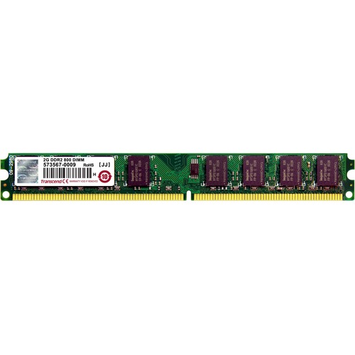Transcend 2GB DDR2 SDRAM Memory Module - For Desktop PC - 2 GB - DDR2-800/PC2-6400 DDR2 SDRAM - 800 MHz - Non-ECC - Unbuffered - 240-pin - DIMM