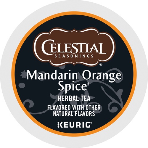 Celestial Seasonings Mandarin Orange Spice Tea - Herbal Tea - Mandarin Orange Spice - K-Cup - 24 / Box