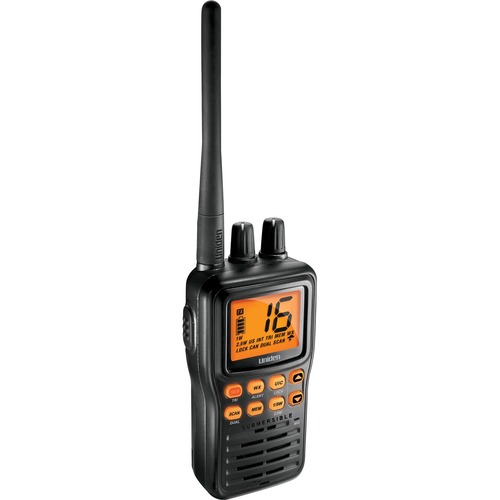Uniden MHS75 Submersible Handheld Two-Way VHF Marine Radio - For Marine with NOAA All Hazard, Weather Disaster - VHF - 2 Marine16/9 Instant - 1 W - Handheld