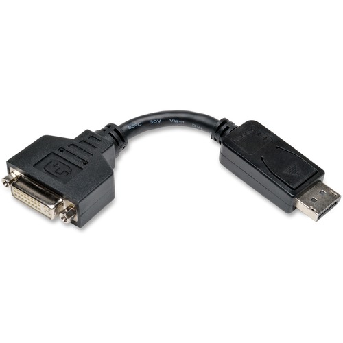 Eaton Tripp Lite Series DisplayPort to DVI-I Adapter Cable (M/F), 6 in. (15.2 cm) - DP to DVI for DP-M to DVI-I-F