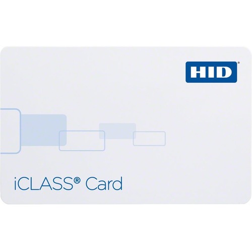 HID iCLASS Card - Printable - Smart Card - 3.39" x 2.13" Length - White - Polyvinyl Chloride (PVC)