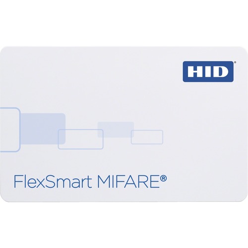 HID FlexSmart MIFARE 1431 ID Card - Printable - Magnetic Stripe Card - 3.38" x 2.13" Length - White - Polyvinyl Chloride (PVC)