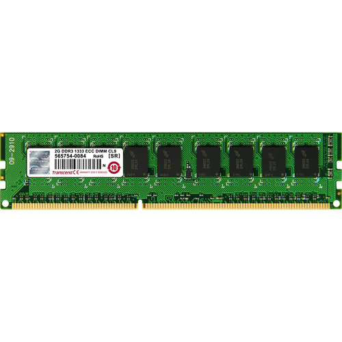 Transcend 2GB DDR3 SDRAM Memory Module - For Server - 2 GB - DDR3-1333/PC3-10600 DDR3 SDRAM - 1333 MHz - ECC - Unbuffered - 240-pin - DIMM - Lifetime Warranty