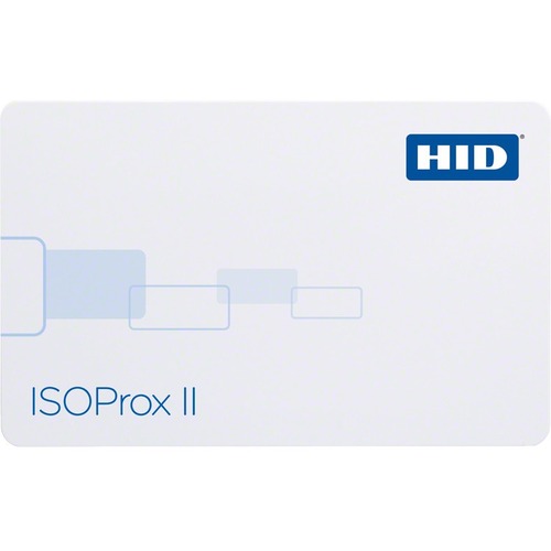 HID ISOProx II Card - Printable - RF Proximity Card - 3.39" x 2.13" Length - White - Polyvinyl Chloride (PVC)