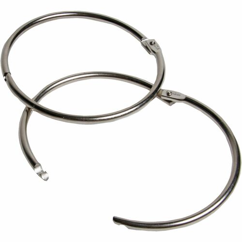 CLI Multipurpose Book Rings - 3" Diameter - Round - Silver - Steel - 10 / Box