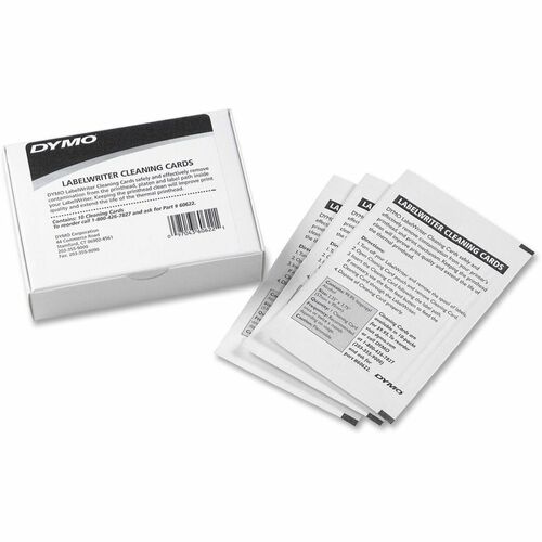 Dymo LabelWriter Cleaning Card - For Printer Head - 10 / Box - Cleaning Sheets - DYM60622