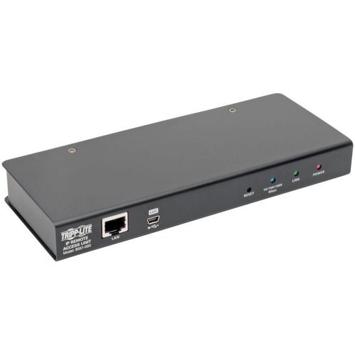 Tripp Lite KVM Server Remote Control External over IP RS-232 Port TAA GSA - 1 x 1 - 1 x Keyboard/Mouse/Video - 0U - Rack-mountable