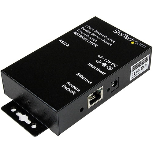 StarTech.com Serial Ethernet device server - 1 port - power over Ethernet - PoE - Connect to, configure and remotely manage an RS-232 serial device over an IP network - serial to IP - serial device server - serial over ip - power over ethernet switch - et