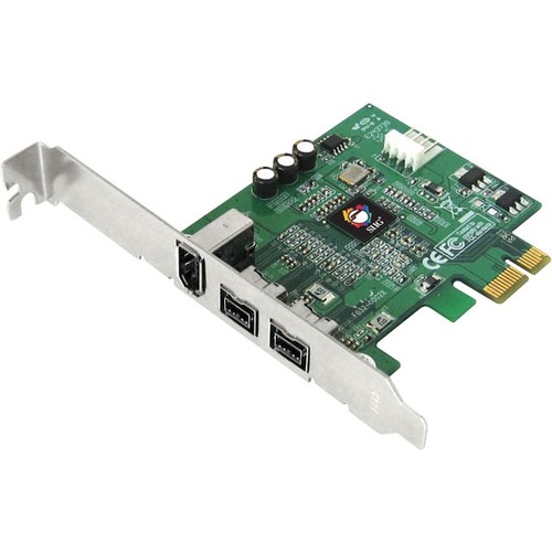 SIIG 3-port FireWire Adapter - 2 x 9-pin IEEE 1394b FireWire External, 1 x 6-pin IEEE 1394b FireWire External - Plug-in Card