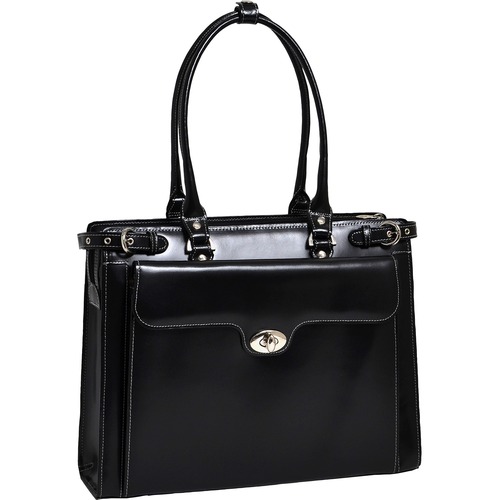 McKleinUSA 15.4" Leather Ladies' Laptop Briefcase w/ Removable Sleeve - Briefcase - Top-loading - Shoulder Strap15.4" Screen Support - 12.5" x 16" x 5" - Leather - Black