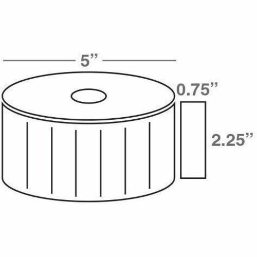 Wasp WPL305 Quad Pack Label - 2 1/4" x 3/4" Length - Direct Thermal - 3000 / Roll - 4 / Pack