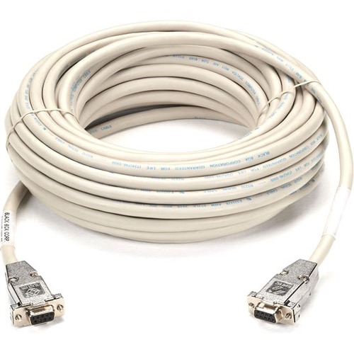 Black Box Serial Null-Modem Cable - DB-9 Female Serial - DB-9 Female Serial - 15ft - Gray