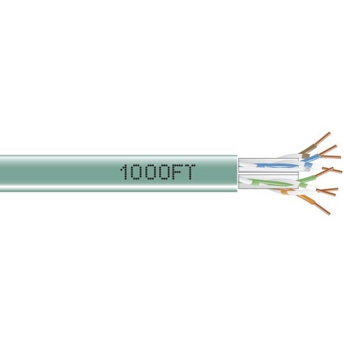 Black Box CAT6 550-MHz Solid Bulk Cable UTP CMR PVC GN 1000FT Pull-Box