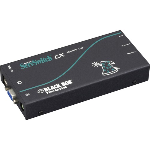 Black Box ServSwitch CX Uno USB Remote Access Module with Audio - 1 Remote User(s) - 984.25 ft Range - 2 x USB - 1 x VGA