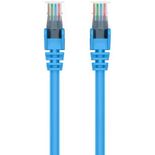 Belkin 900 Series Cat.6 UTP Patch Cable - RJ-45 Male Network - RJ-45 Male Network - 1ft - Blue