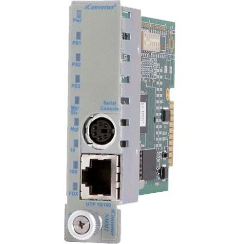 Omnitron Systems iConverter NMM2 Network Management Module - 1 x RJ-45 10/100Base-TX Management, 1 x Serial RS-232 Management