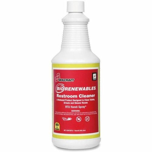 SKILCRAFT Spartan BioRenewables Restroom Cleaner - Spray - 32fl oz - Flower & Citrus Scent - Blue
