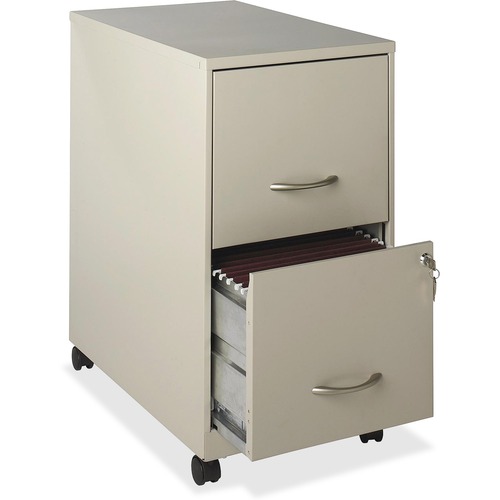 Hirsh Ultra Files File Cabinet - 2-Drawer - 22" x 18" x 26.5" - 2 x Drawer(s) - Security Lock, Leveling Glide - Recycled - Assembly Required