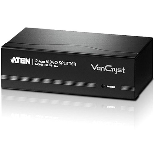 Aten VS132A Video Splitter-TAA Compliant - 1 x HD-15 Video In, 2 x HD-15 Video Out - 2048 x 1536 @ 60Hz - VGA, XGA, SVGA, UXGA, QXGA