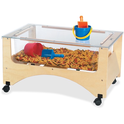 Jonti-Craft Rainbow Accents Toddler See-thru Sensory Table - 20" Height x 37" Width x 23" Depth - Assembly Required - Baltic, Clear - Play Tables - JNT2872JC