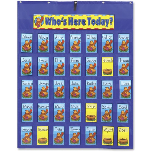 Carson Dellosa Education PreK-Grade 5 Attendance/Multiuse Pocket Chart - Theme/Subject: Learning - Skill Learning: Attendance, Classroom, Calendar, Attendance - 4-11 Year - 1 Each