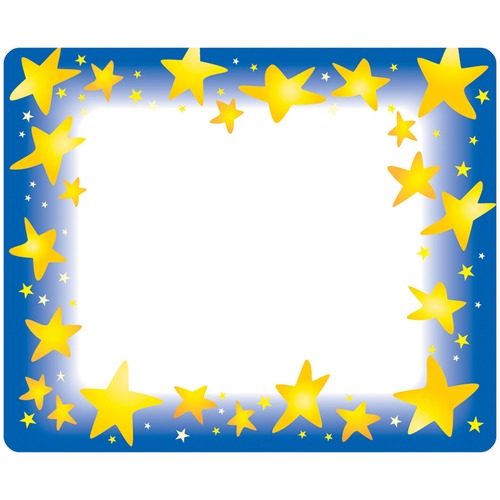 Trend Star Bright Self-adhesive Name Tags - 3" Length x 2.50" Width - Rectangular - 36 / Pack - Assorted