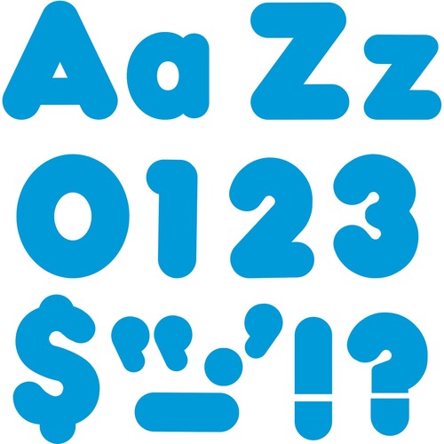 Trend Blue 4" Casual Combo Ready Letters Set - Learning Theme/SubjectSkill Learning: Uppercase Letters, Lowercase Letters, Punctuation, Number - 50 x Uppercase Letters, 82 x Lowercase Letters, 29 x Punctuation Marks, 20 x Numbers Shape - Reusable, Fade Re