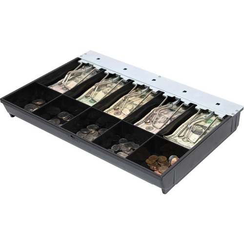 apg® Cash Drawer VPK-15B-3-BX Till - 5 Bill x 5 Coin Fixed bill and coin area, Wire bill hold-downs, fits Vasario 1915 size cash drawers. Till measures 16.0" x 11.0" x 2.2"