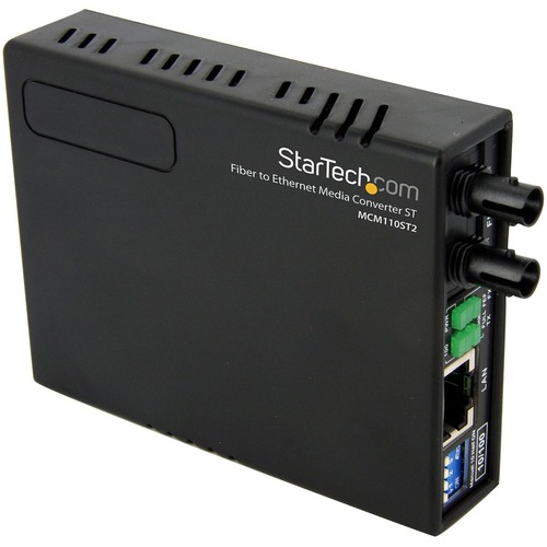 StarTech.com 10/100 Multi Mode Fiber Copper Fast Ethernet Media Converter ST 2 km - Convert and extend a 10/100 Mbps Ethernet connection up to 2 km over Multi Mode ST fiber - fiber converter - ethernet media converter - fibre converter - 10/100 media conv