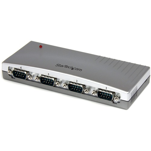 StarTech.com USB to Serial Adapter Hub - 4 Port - Bus Powered - DB9 (9-pin) - USB Serial - FTDI USB to Serial Adapter - Add four RS232 serial ports to any notebook or desktop computer using a single USB port - USB to Serial - USB to RS232 - USB to DB9 - U