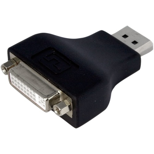 StarTech.com Compact DisplayPort to DVI Adapter, DP 1.2 to DVI-D Adapter/Video Converter 1080p, DP to DVI Monitor, Latching DP Connector - Passive DisplayPort 1.2 to DVI-I (digital only DVI-D) single-link adapter 1920x1200/1080p 60Hz | HBR2/HDCP 1.3; EDID