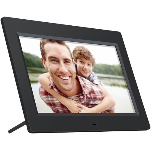 Aluratek Digital Photo Frame with 4GB Built-in Memory - 10 inch - 10" LCD Digital Frame - Black - 1024 x 600 - 16:9 - JPEG - Autostart Slideshow, Clock, Calendar, Auto On/Off Timer, Security Slot - Built-in 4 GB - Built-in Speaker - USB - Wall Mountable