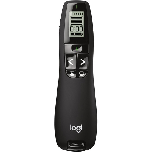 Logitech R800 Laser Presentation Remote - For Visual Presenter LCD - Radio Frequency - 100 ft Operating Distance - AAA - Black - 1 Pack