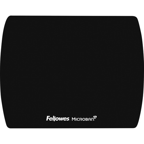 Fellowes Microban Ultra Thin Mouse Pad - Black - 7" (177.80 mm) x 9" (228.60 mm) x 60 mil (1.52 mm) Dimension - Black - 1 Pack