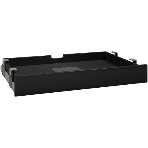Bush Business Furniture Accessories Multi-purpose Drawer with Drop Front - 26" Width x 15" Depth x 3" Height - Engineered Wood - Black