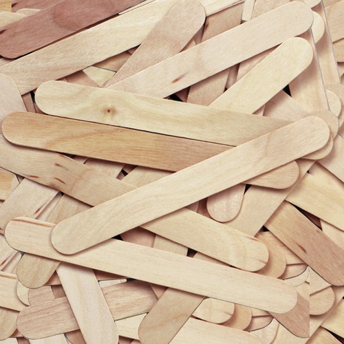 Creativity Street JumboCraft Sticks - Craft x 750 milThickness x 6"Length - 500 / Box - Natural - Wood
