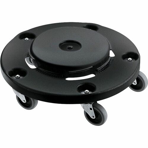 Rubbermaid Commercial BRUTE Dollies - 158.76 kg Capacity - 5 Casters - Plastic - x 6.6" Height - Black - 1 Each