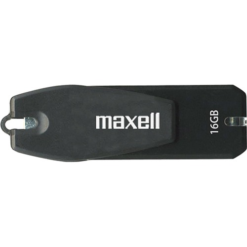 Maxell 16GB 360º 503203 USB 2.0 Flash Drive - 16 GB - USB 2.0 - Black - 1 Each