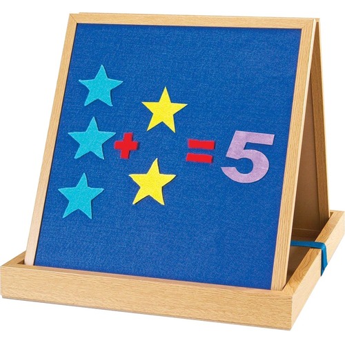 Learning Resources Double-Sided Tabletop Easel - 15.7" (1.3 ft) Width x 17.5" (1.5 ft) Height - Brown Wood Frame - Tabletop - Magnetic
