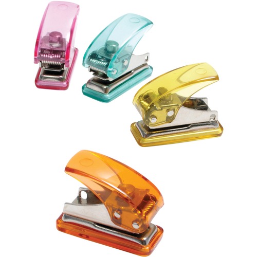Baumgartens Mini Hole Punch - 1 Punch Head(s) - 1/4" Punch Size - 3.5" x 2" x 3" - Assorted